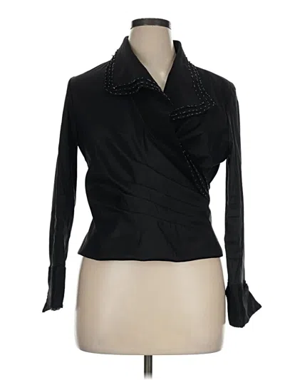 Pre-owned Cachet Long Sleeve Blouse In Black