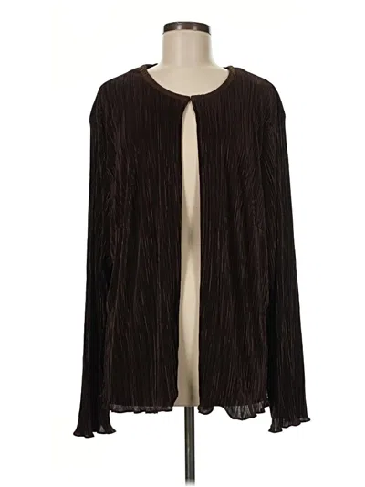 Pre-owned Cachet Long Sleeve Blouse In Brown