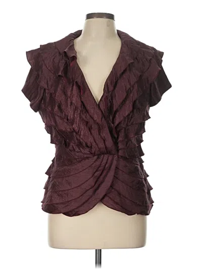 Pre-owned Cachet Sleeveless Blouse In Burgundy