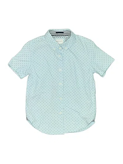 Pre-owned Cactus Boys Kids' Short Sleeve Button Down Shirt In Blue