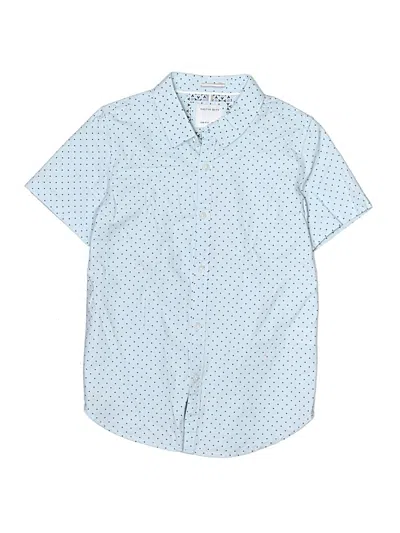 Pre-owned Cactus Boys Kids' Short Sleeve Button Down Shirt In Blue