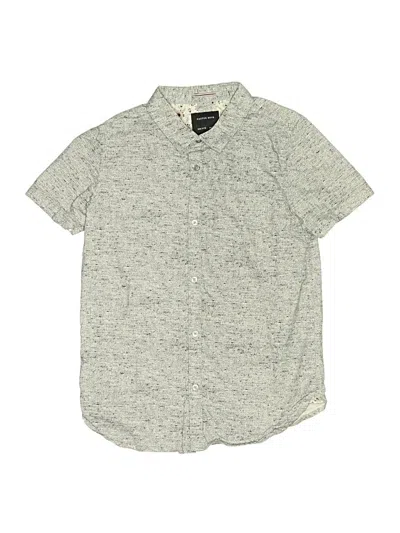 Pre-owned Cactus Boys Kids' Short Sleeve Button Down Shirt In Gray