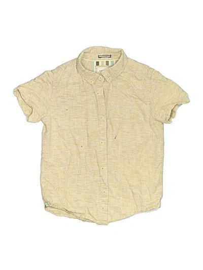 Pre-owned Cactus Boys Kids' Short Sleeve Button Down Shirt In Yellow