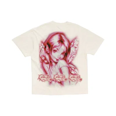 Pre-owned Cactus Jack By Travis Scott Airbrush Angel Tee 'cream' | Men's Size L