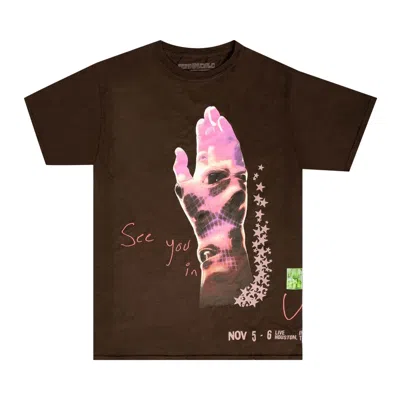 Pre-owned Cactus Jack By Travis Scott All Seeing Hands Tee 'brown'