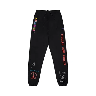 Pre-owned Cactus Jack By Travis Scott Astroworld World Peace Sweatpants 'black'