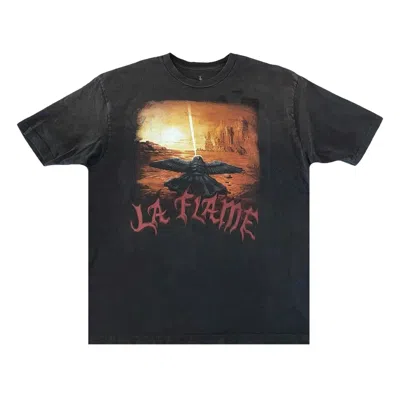 Pre-owned Cactus Jack By Travis Scott Coachella Exclusive La Flame Utopia Tee 'black' | Men's Size Xl