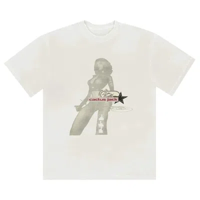 Pre-owned Cactus Jack By Travis Scott Digital Girl Tee 'off White'