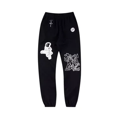 Pre-owned Cactus Jack By Travis Scott Jackboys Mask On Sweatpants 'black' | Men's Size S