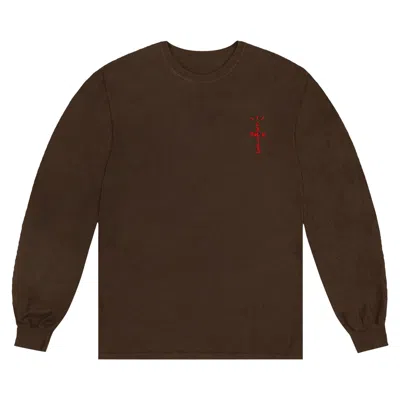 Pre-owned Cactus Jack By Travis Scott M Jumbo Long-sleeve T-shirt 'brown'