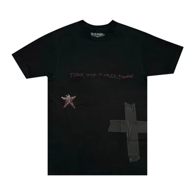 Pre-owned Cactus Jack By Travis Scott Met Life Black Tour Tee 'washed Black' | Men's Size L
