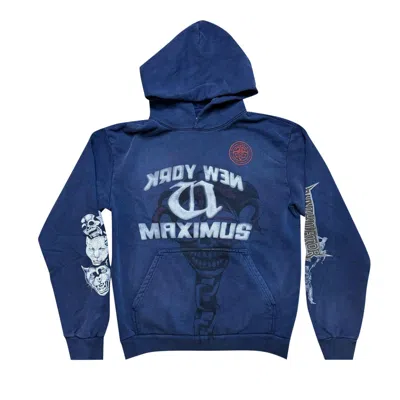 Pre-owned Cactus Jack By Travis Scott Met Life Hoodie I 'washed Blue' | Men's Size Xxl
