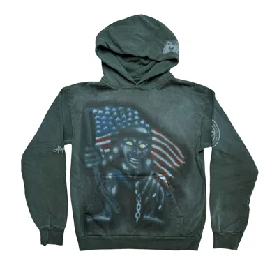 Pre-owned Cactus Jack By Travis Scott Met Life Hoodie Ii 'washed Green' | Men's Size M