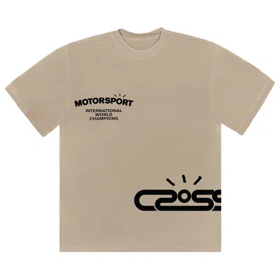 Pre-owned Cactus Jack By Travis Scott Motor Sport Tee 'tan'