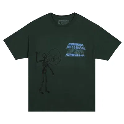 Pre-owned Cactus Jack By Travis Scott Open Your Eyes Tee 'green'