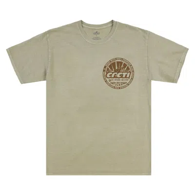 Pre-owned Cactus Jack By Travis Scott Painted Sign Tee 'sand' In Brown