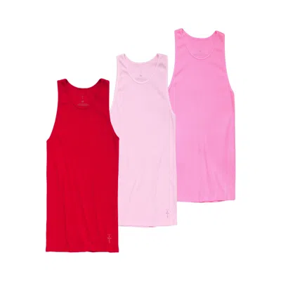 Pre-owned Cactus Jack By Travis Scott Pink Pack Logo Tanks (set Of 3) 'multicolor' | Multi-color | Men's Size