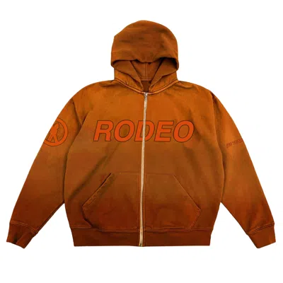 Pre-owned Cactus Jack By Travis Scott Rodeo 10 Years Zip Up Hoodie 'tan' | Men's Size Xl In Brown