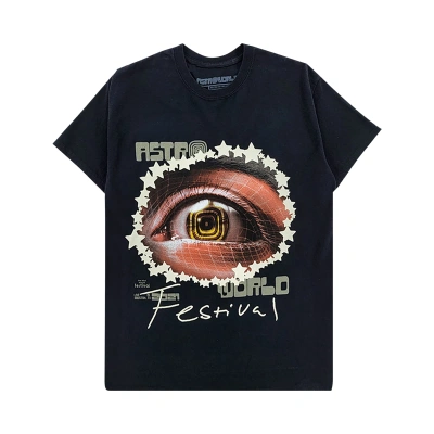 Pre-owned Cactus Jack By Travis Scott Starry Eyed Tee 'black'