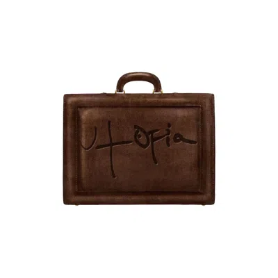 Pre-owned Cactus Jack By Travis Scott Utopia Briefcase 'brown' | Men's Size Onesize