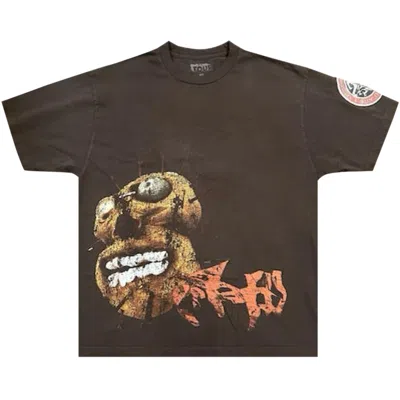 Pre-owned Cactus Jack By Travis Scott Utopia Tour Vip Exclusive Tee 'brown' | Men's Size Xl