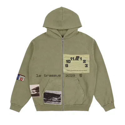 Pre-owned Cactus Jack By Travis Scott X Audemars Piguet Le Brassus Zip-up Hoodie 'khaki Brown' In Green