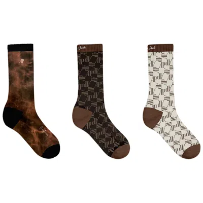 Pre-owned Cactus Jack By Travis Scott X Audemars Piguet Sock Trio 'multicolor' | Multi-color | Men's Size Ones