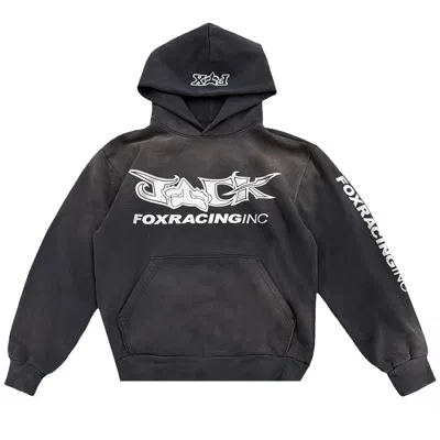 Pre-owned Cactus Jack By Travis Scott X Fox Racing Hoodie I 'black'