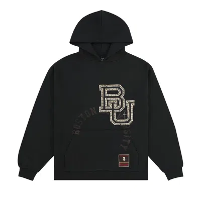 Pre-owned Cactus Jack By Travis Scott X Mitchell & Ness Boston University Hoodie 'black'