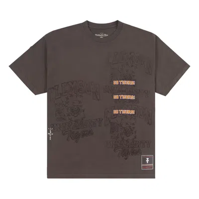 Pre-owned Cactus Jack By Travis Scott X Mitchell & Ness Clemson University Seal Tee 'brown'