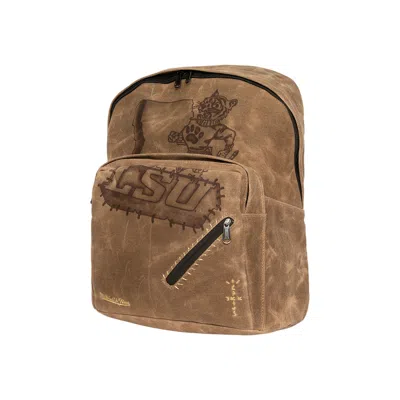 Pre-owned Cactus Jack By Travis Scott X Mitchell & Ness Louisiana State University Backpack 'brown'
