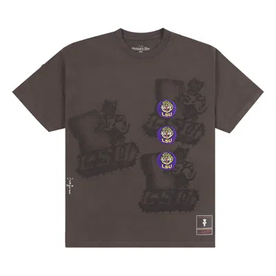 Pre-owned Cactus Jack By Travis Scott X Mitchell & Ness Louisiana State University Seal Tee 'brown'