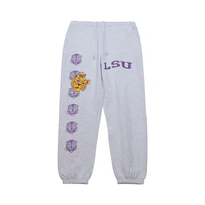 Pre-owned Cactus Jack By Travis Scott X Mitchell & Ness Louisiana State University Sweatpants 'grey Heather'