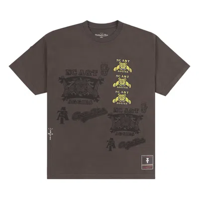Pre-owned Cactus Jack By Travis Scott X Mitchell & Ness North Carolina A&t University Seal Tee 'brown'