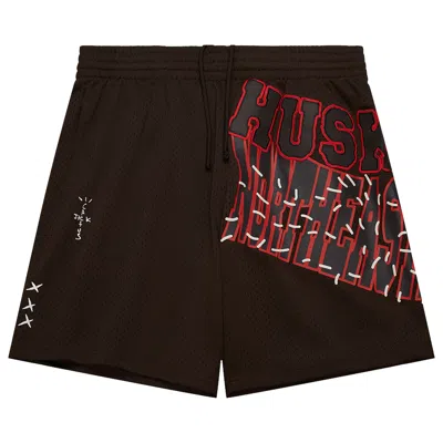 Pre-owned Cactus Jack By Travis Scott X Mitchell & Ness Northeastern University Shorts 'brown' | Men's Size Xx