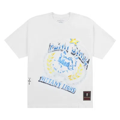Pre-owned Cactus Jack By Travis Scott X Mitchell & Ness Penn State University Handdrawn Tee 'white'