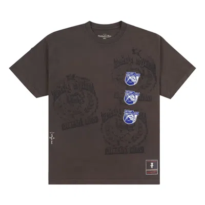 Pre-owned Cactus Jack By Travis Scott X Mitchell & Ness Penn State University Seal Tee 'brown'