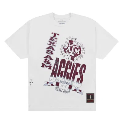 Pre-owned Cactus Jack By Travis Scott X Mitchell & Ness Texas A&m University Handdrawn Tee 'white'