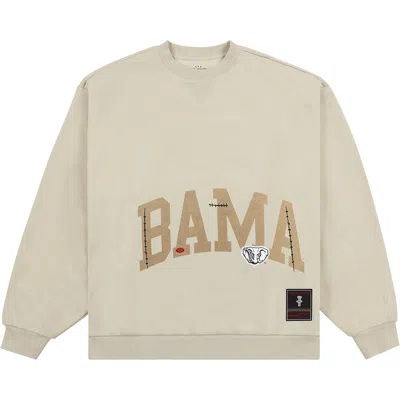 Pre-owned Cactus Jack By Travis Scott X Mitchell & Ness University Of Alabama Crewneck 'tan'
