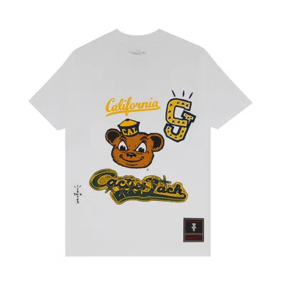 Pre-owned Cactus Jack By Travis Scott X Mitchell & Ness University Of California, Berkeley Handdrawn Tee 'whit In White