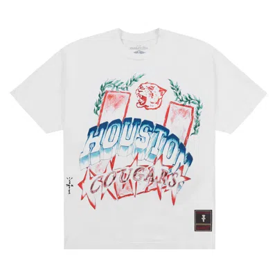 Pre-owned Cactus Jack By Travis Scott X Mitchell & Ness University Of Houston Handdrawn Tee 'white'