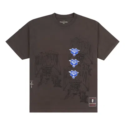 Pre-owned Cactus Jack By Travis Scott X Mitchell & Ness University Of Kentucky Seal Tee 'brown'