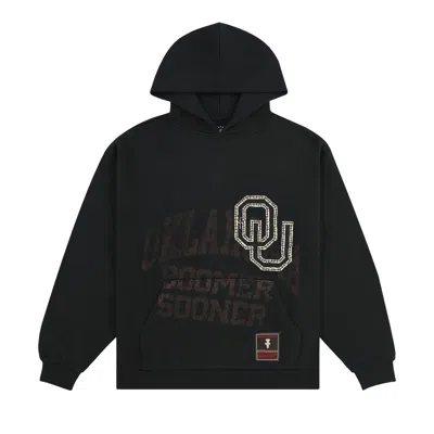 Pre-owned Cactus Jack By Travis Scott X Mitchell & Ness University Of Oklahoma Hoodie 'black'
