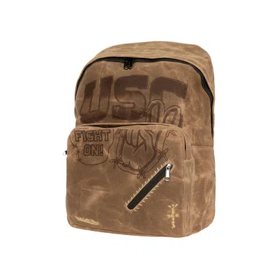 Pre-owned Cactus Jack By Travis Scott X Mitchell & Ness University Of Southern California Backpack 'brown' | M