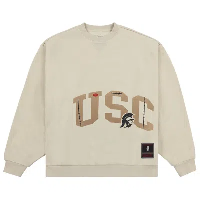 Pre-owned Cactus Jack By Travis Scott X Mitchell & Ness University Of Southern California Crewneck 'tan' | Men
