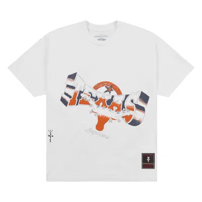 Pre-owned Cactus Jack By Travis Scott X Mitchell & Ness University Of Texas Handdrawn Tee 'white'