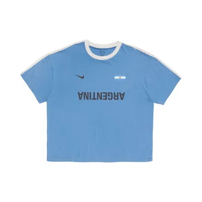 Pre-owned Cactus Jack By Travis Scott X Nike Argentina Total 90 Tee 'blue' | Men's Size S