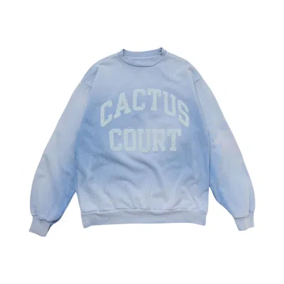 Pre-owned Cactus Jack By Travis Scott X Nike Cactus Court Varsity Crewneck 'blue' | Men's Size Xxl