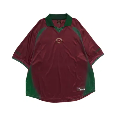Pre-owned Cactus Jack By Travis Scott X Nike Portugal Total 90 Retro Jersey 'burgundy' | Red | Men's Size L