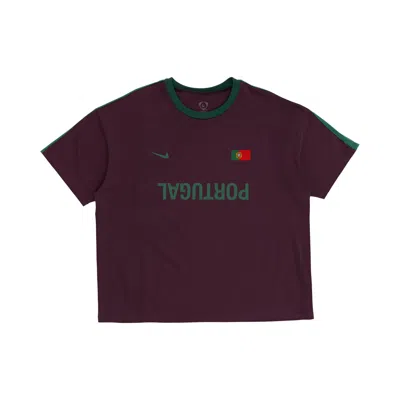 Pre-owned Cactus Jack By Travis Scott X Nike Portugal Total 90 Tee 'burgundy' | Red | Men's Size M